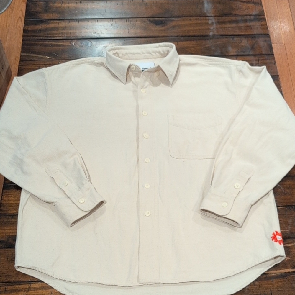18 East Wolf Heavy Oxford Shirt Button Down Long Sleeve Utility